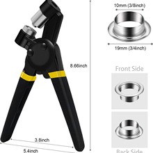 新款便携式省力手持冲孔打扣气眼钳批发织物防水布皮革鸡眼钳套装