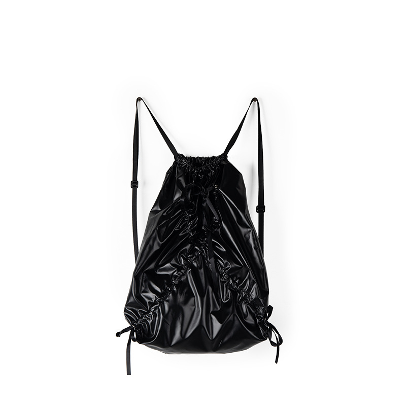 Versiune coreeană cu buzunar cu șnur de strângere, pentru femei, rucsac la modă, de înaltă calitate, simplu și casual, cu capacitate mare_voghion.com