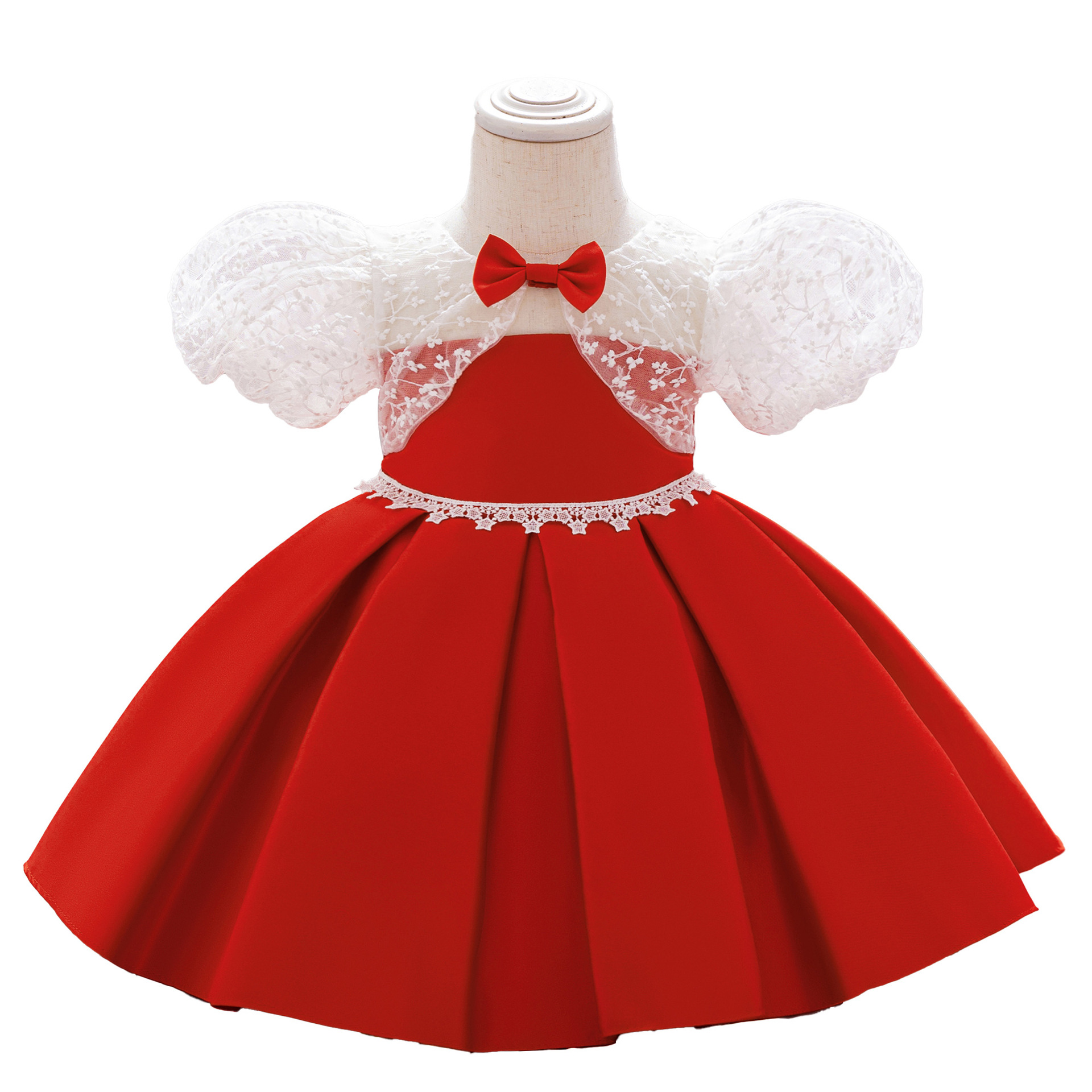 Nuevo vestido de princesa de niña transfronterizo vestido de satén bra vestido de aniversario