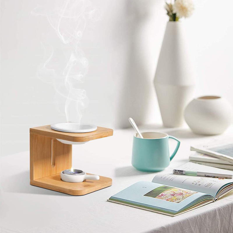 Bambú aromaterapia aceite esencial base dormitorio oficina ocio relajante incienso madera de bambú difusor decoración escritorio