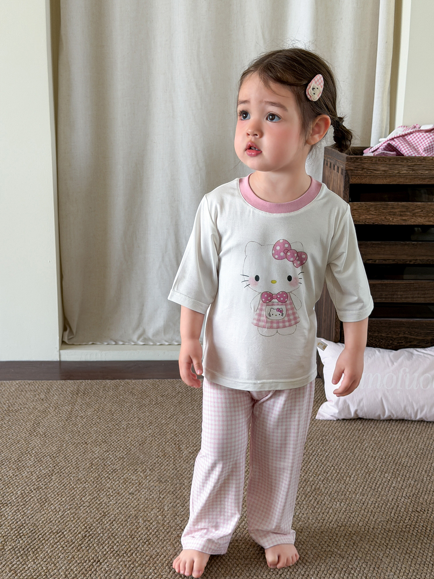 Sugar Pear ropa infantil pijamas para niños verano 2026 niñas ligera ropa delgada ropa para el hogar conjunto de ropa para bebés A clase de ropa