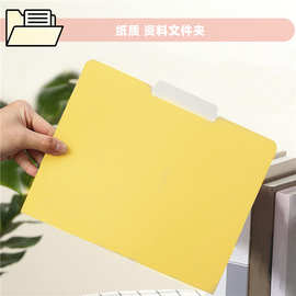 工厂定制A4纸质文件夹收纳合同档案套双插袋内页夹多色分类资料夹