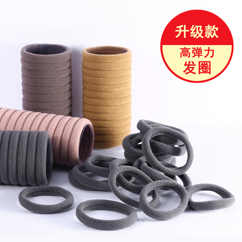 Hair tie for women, Korean version, high elasticity, durable, stylish black rubber band for ponytail, does not damage hair.