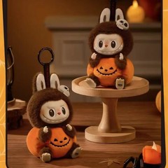 座るカボチャバブルマトラブブハロウィンビニールカボチャモンスターパニエマスLABUBUぬいぐるみ