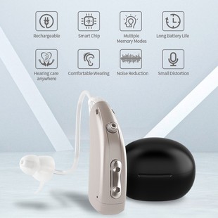 Tws New Digital Behind-The-Ear Hearing Aid High-Gain Charging Compartment Sound Amplifier Sound Collector English Version