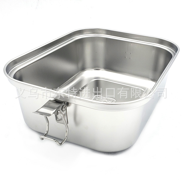 Factory direct sales of stainless steel 304 lunch boxes, individual meal boxes, retro lunch boxes and bento boxes detail image 11