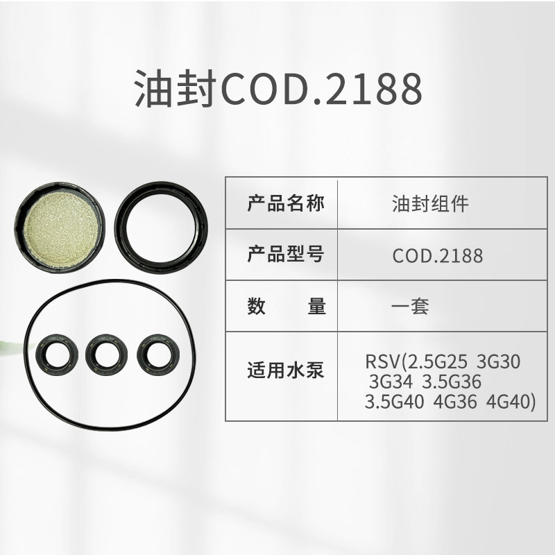 曲轴柱塞高压泵头油封 意大利AR水泵专用配件 高压水流清洗机配件