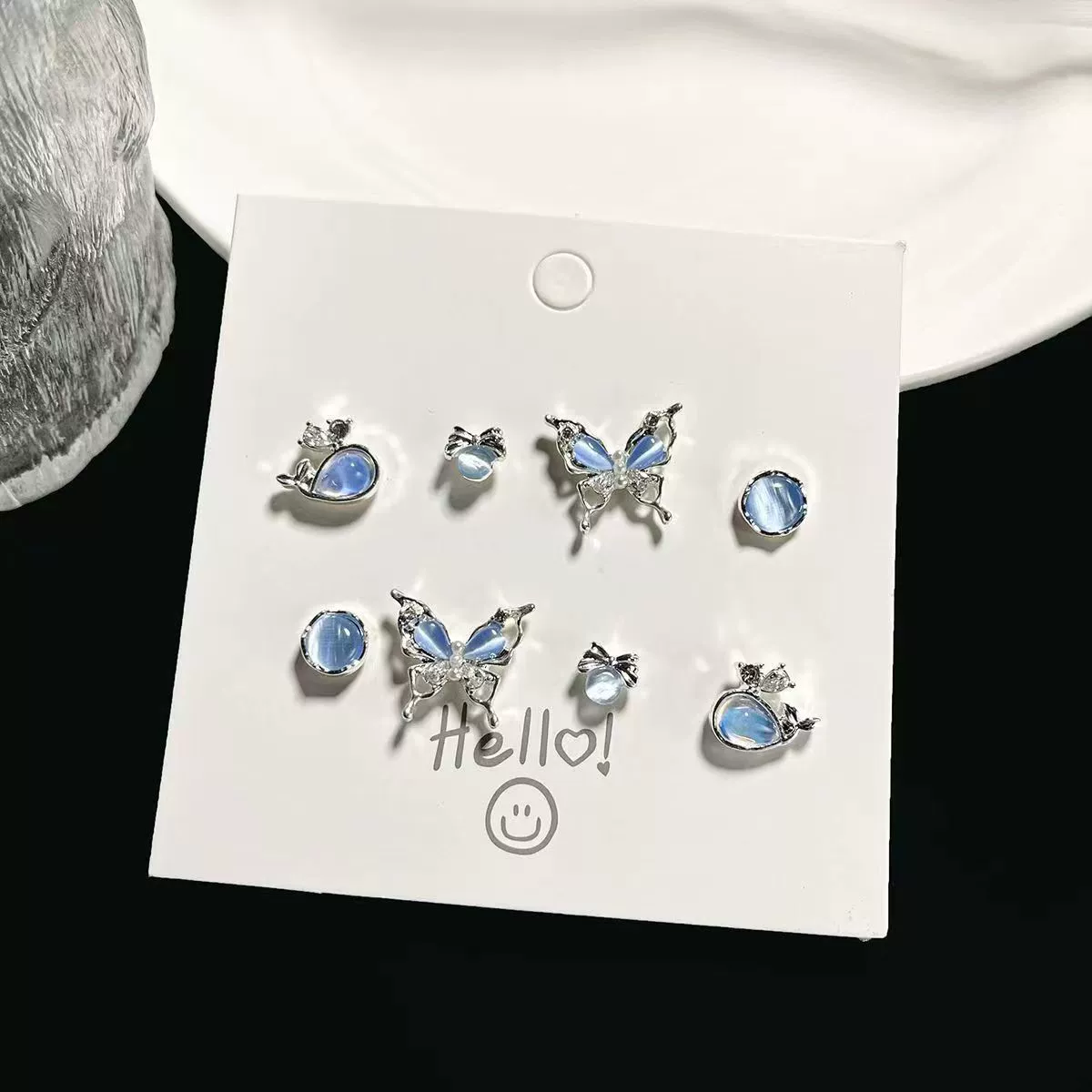 Earrings, jewelry, small design set, high-end