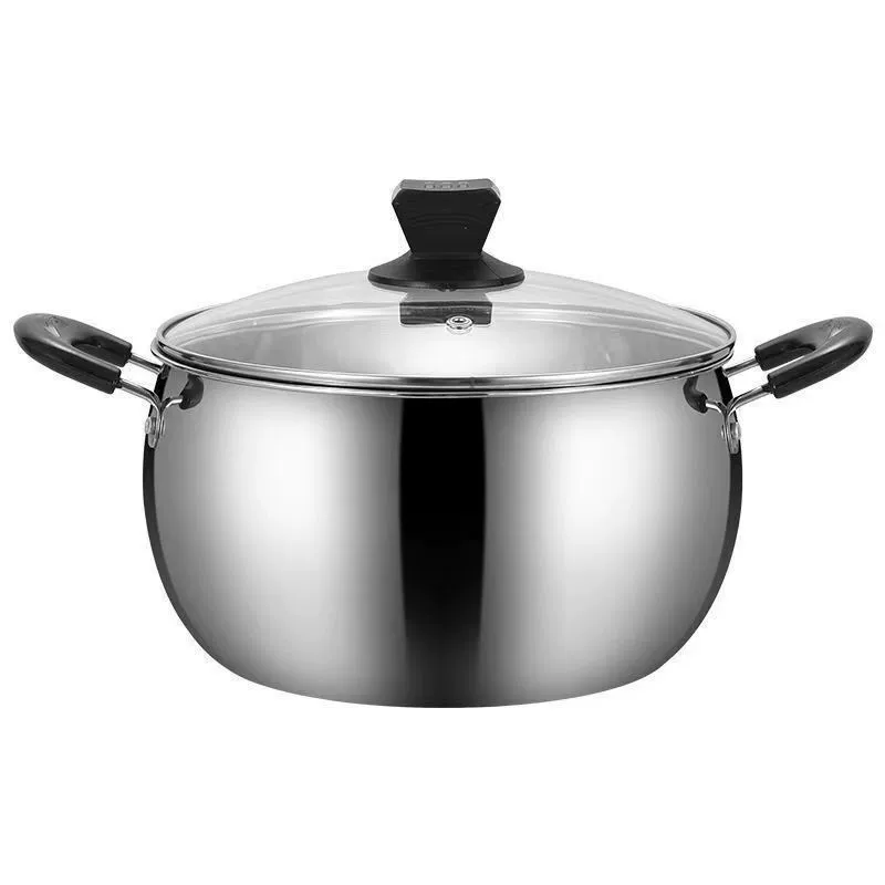 [Доуин Explosion] 304 нержавеющая сталь Apple Soup Pot 24 см, толстый большой пузо Stockpot -