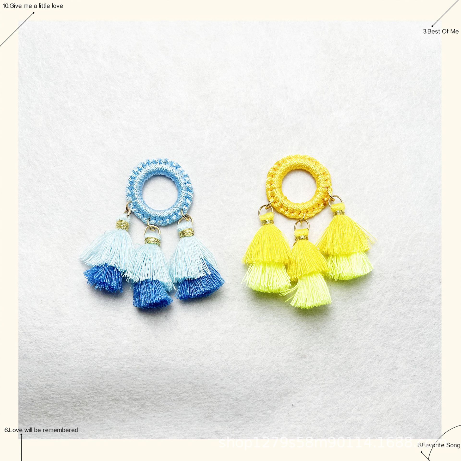 Woven creative ethnic pendant handmade with tassels