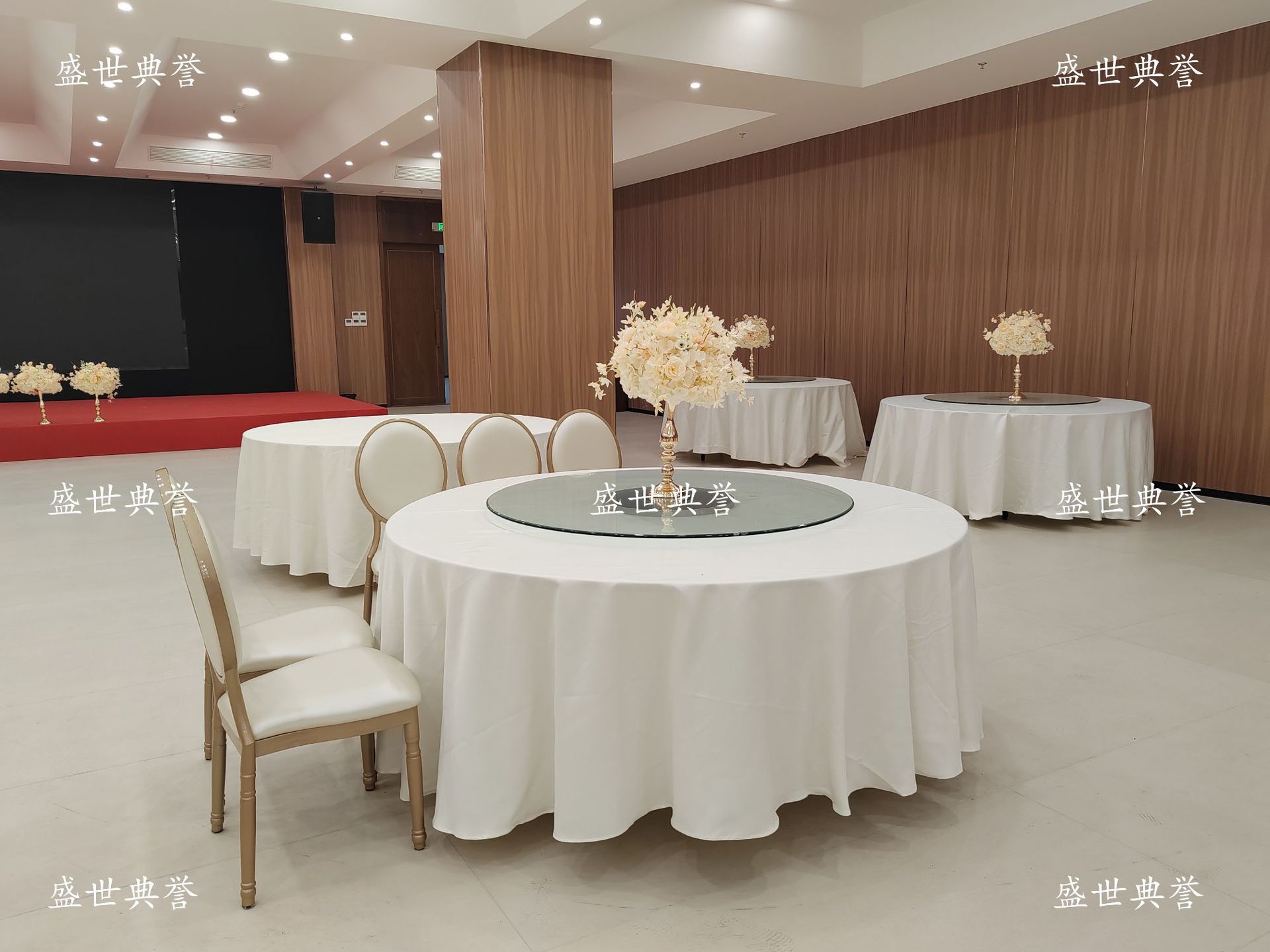宁波厂家直销餐饮布草酒店宴会厅台布餐厅婚宴纯色桌布家宴圆桌布详情7
