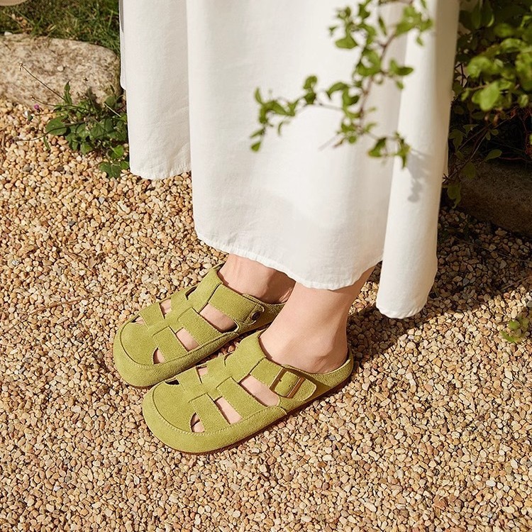 [La marea no es sur] Roman Clear Sky ● Sandalias romanas huecas de terciopelo de vaca