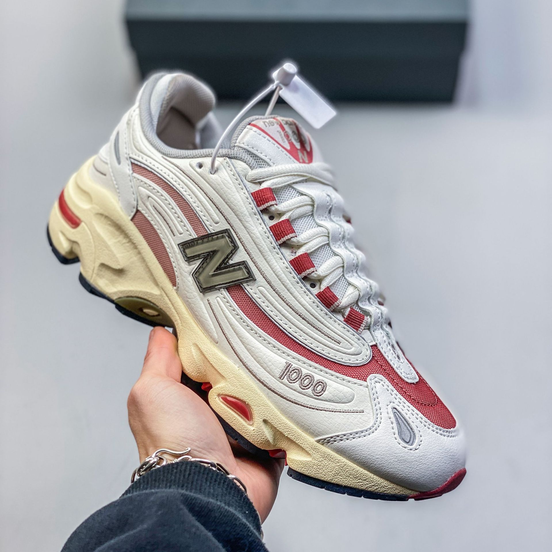 Zapatos de correr retro de alta calidad NB1000 marca conjunta de cuero de malla de suela gruesa zapatos deportivos para hombres y mujeres zapatos de viaje casuales