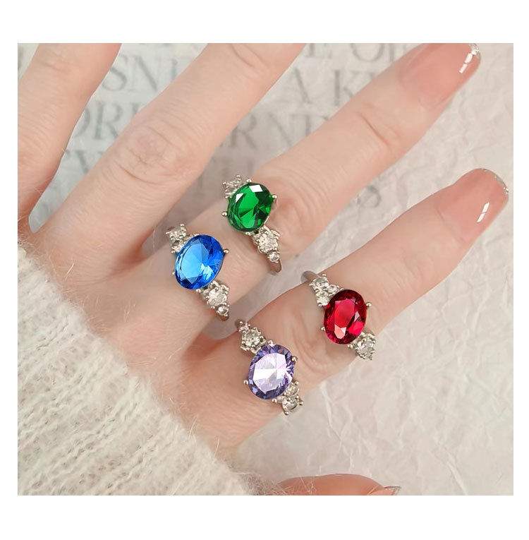 Open Rings Classification 925 Sterling Silver High Carbon Diamond Geometric Open Rings 925 Sterling Silver Rings