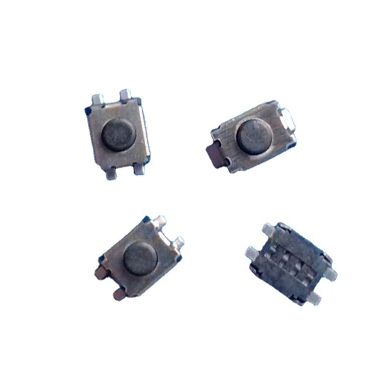 厂家生产微型开关3*4/1.87/2/2.5两脚/四脚贴片圆钮方钮轻触开关