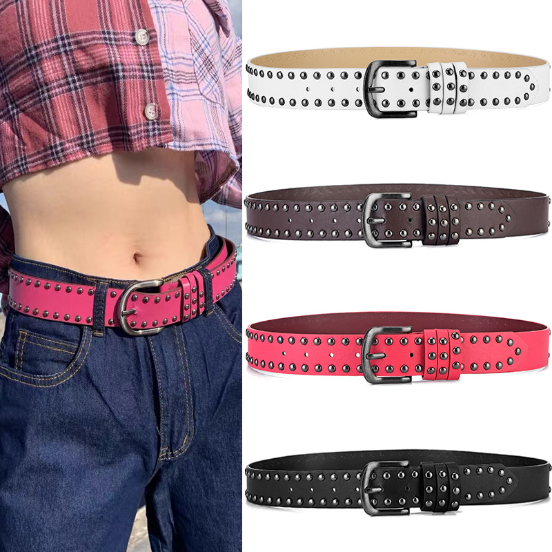 Women's belt with studs for men and women