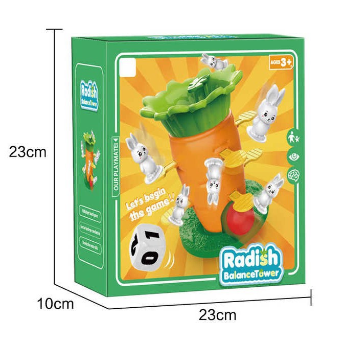 Juegos de mesa multijugador transfronterizos Mahjong interactivo padre-hijo juguetes infantiles jardín de infantes rabanos torre de equilibrio juguetes