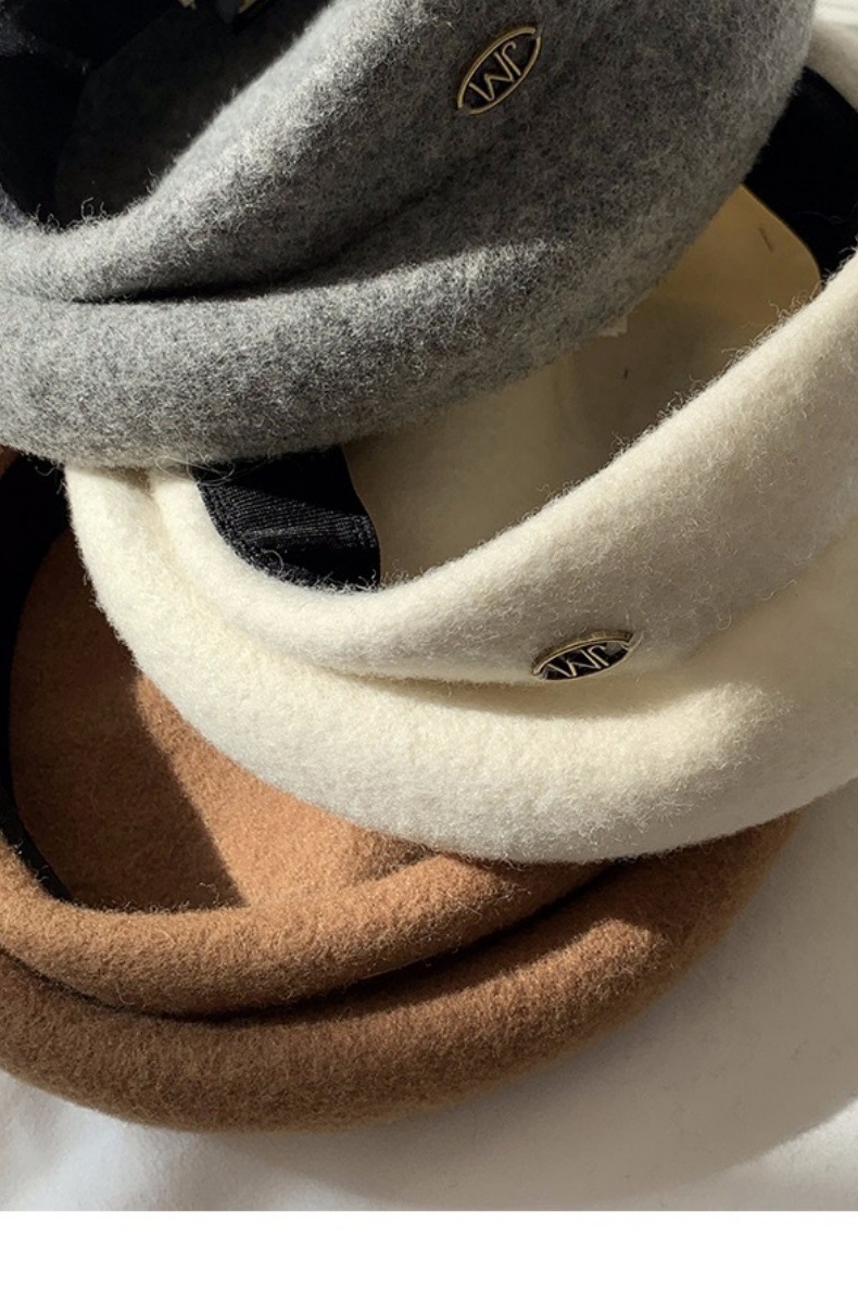 Wool Beret For Women White Raspberry Pink Autumn Winter Painter Hat_voghion.com
