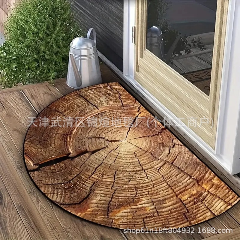 Temu亚马逊仿真木纹地垫浴室硅藻泥吸水防滑脚垫入户易打理蹭脚垫|undefined