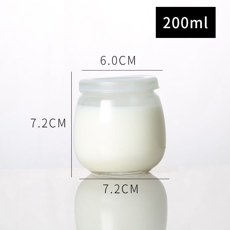 100 ミリリットル透明増粘シルク口ガラスプリンボトル蓋付きヨーグルトボトル牛乳瓶ゼリー詰め替え空ボトル卸売|undefined