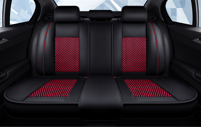 New cross-border Nappa leather and ice silk full-cover car seat cushion and seat cover, suitable for all seasons, comfortable and breathable, wholesale for foreign trade