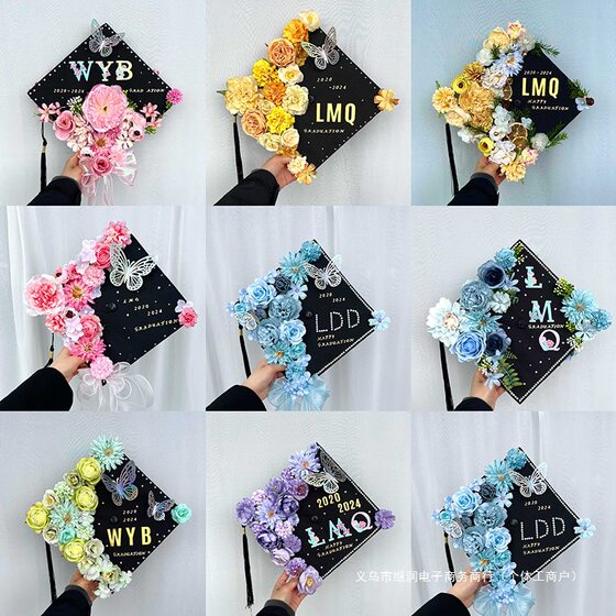 Flower material bag fake flower silk flower scholar hat diy material hair hoop hairpin flower material bag shooting props