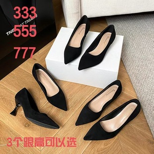 Elegant Shallow Mouth Shoes Women's Shoes 25 Spring and Autumn New Simple All-match Ankora Red French Evening Style High-heeled Shoes