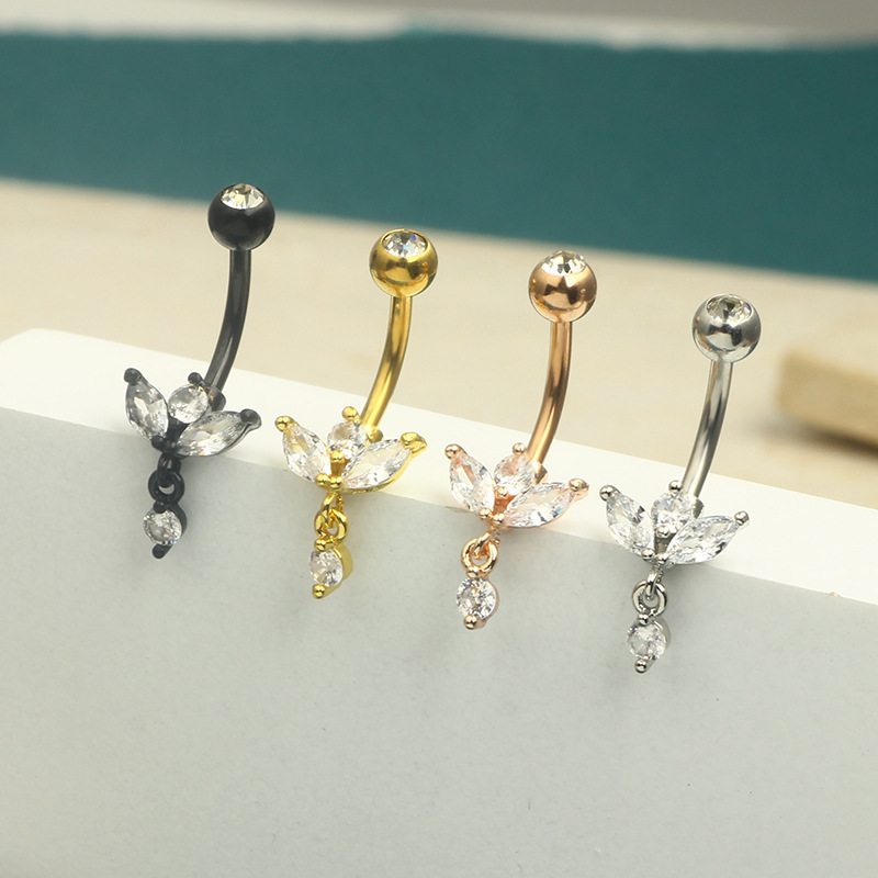 Belly Ring Classification 1 Piece Quantity Daily Occasion Vintage Style Solid Color Stainless Steel Plating Belly Ring