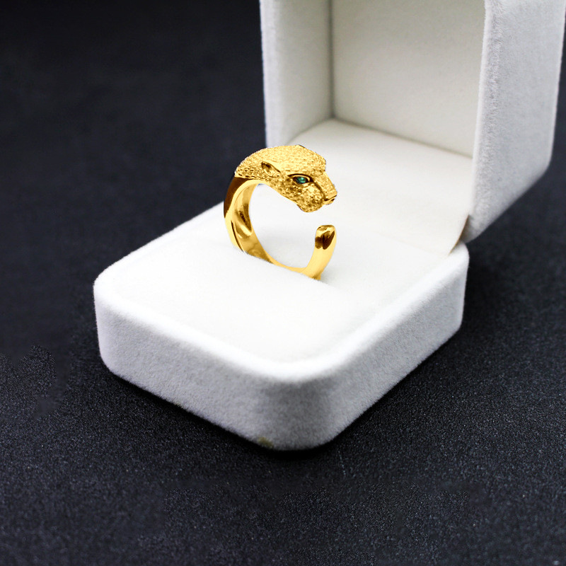 Leopard ring women's European and American explosive animal jewelry…