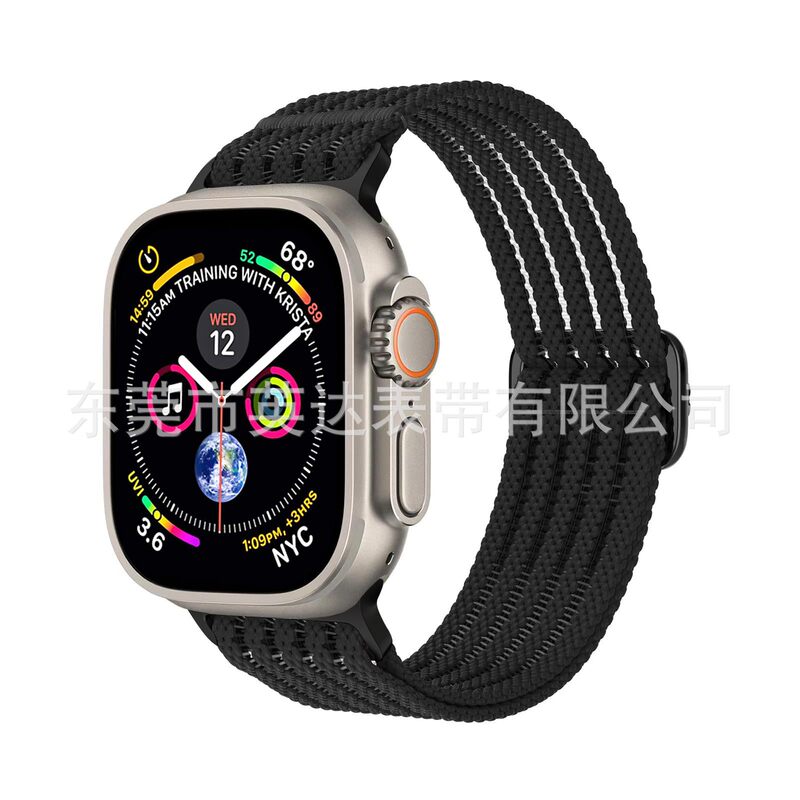 Applewatch SE9876 Apple watch ストラップナイロン通気性ストライプ弾性 ultra2 時計ストラップに適しています。|undefined