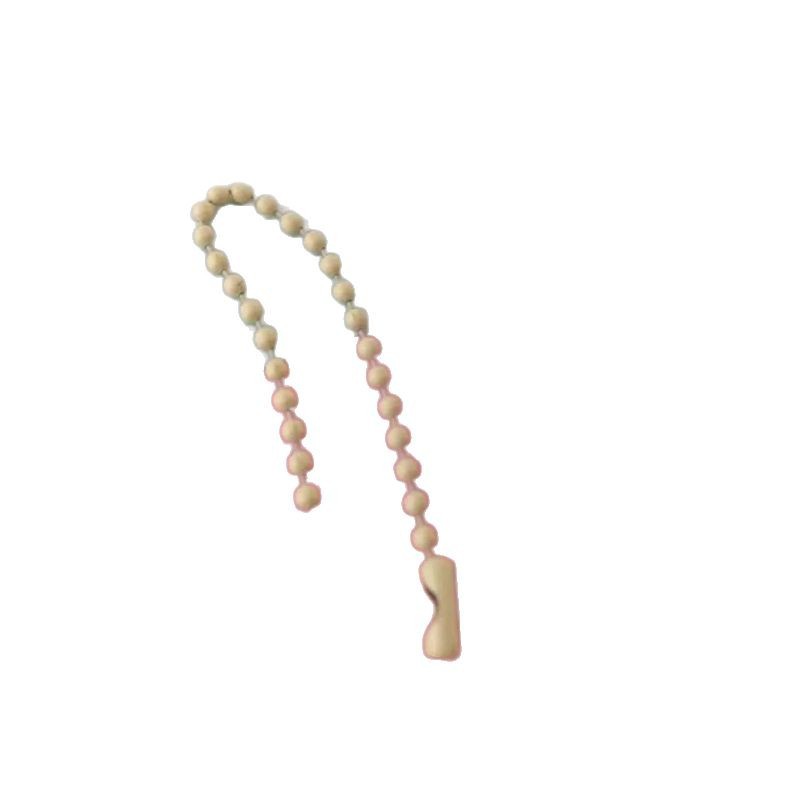 Fabricantes al por mayor cadena de cuentas de onda de acero inoxidable llavero con cuentas cadena de etiqueta de llavero al por mayor accesorios de ropa cadena de cuentas de hierro