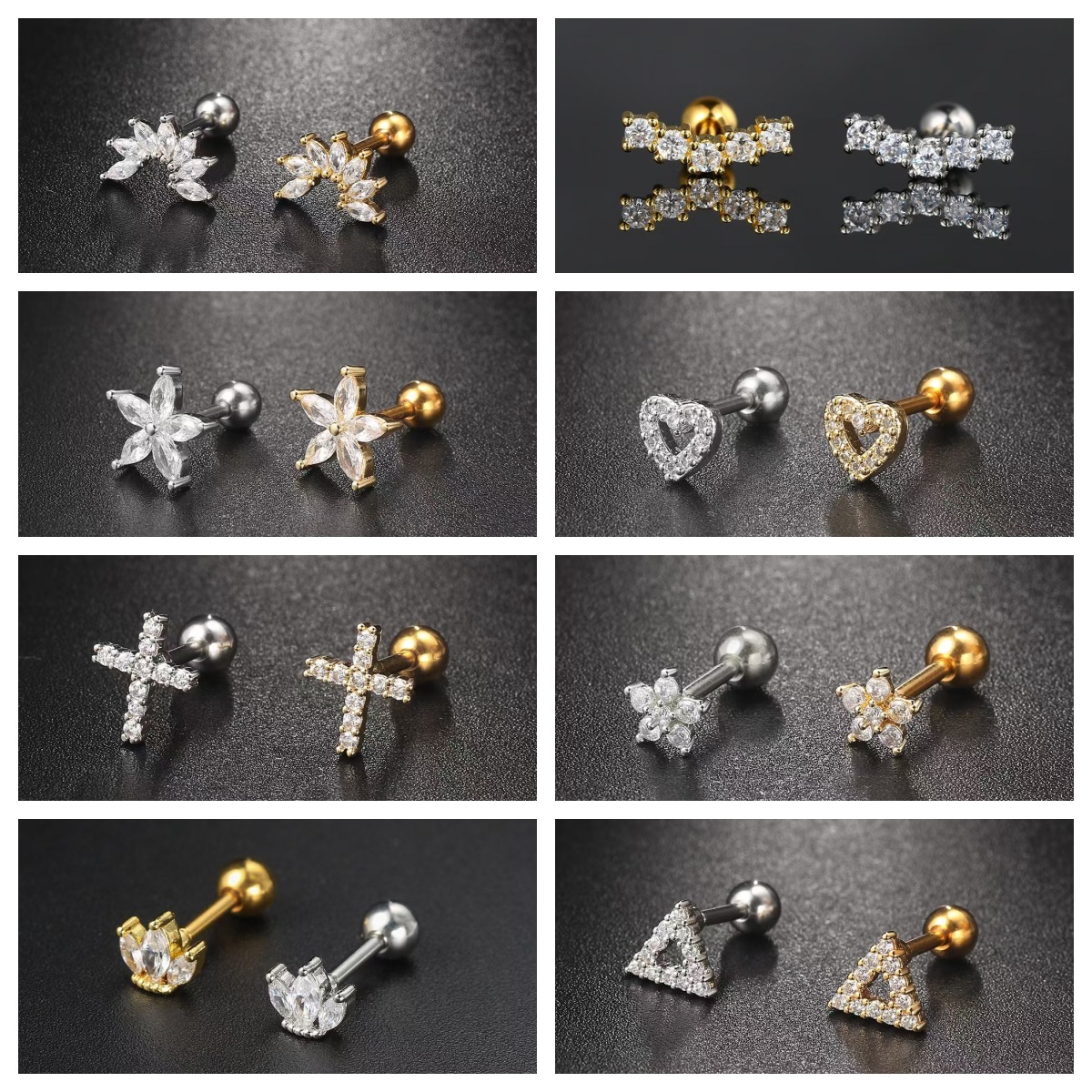 Labret stud lip piercing jewelry styling detail