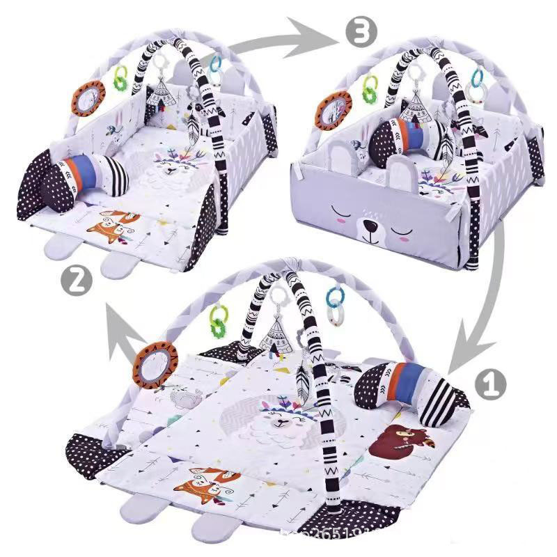 Valla de bola marina transfronteriza para bebés Soporte de fitness Alfombrilla de juego para bebés de juguete Alfombrilla de gatear multifuncional artefacto para bebés