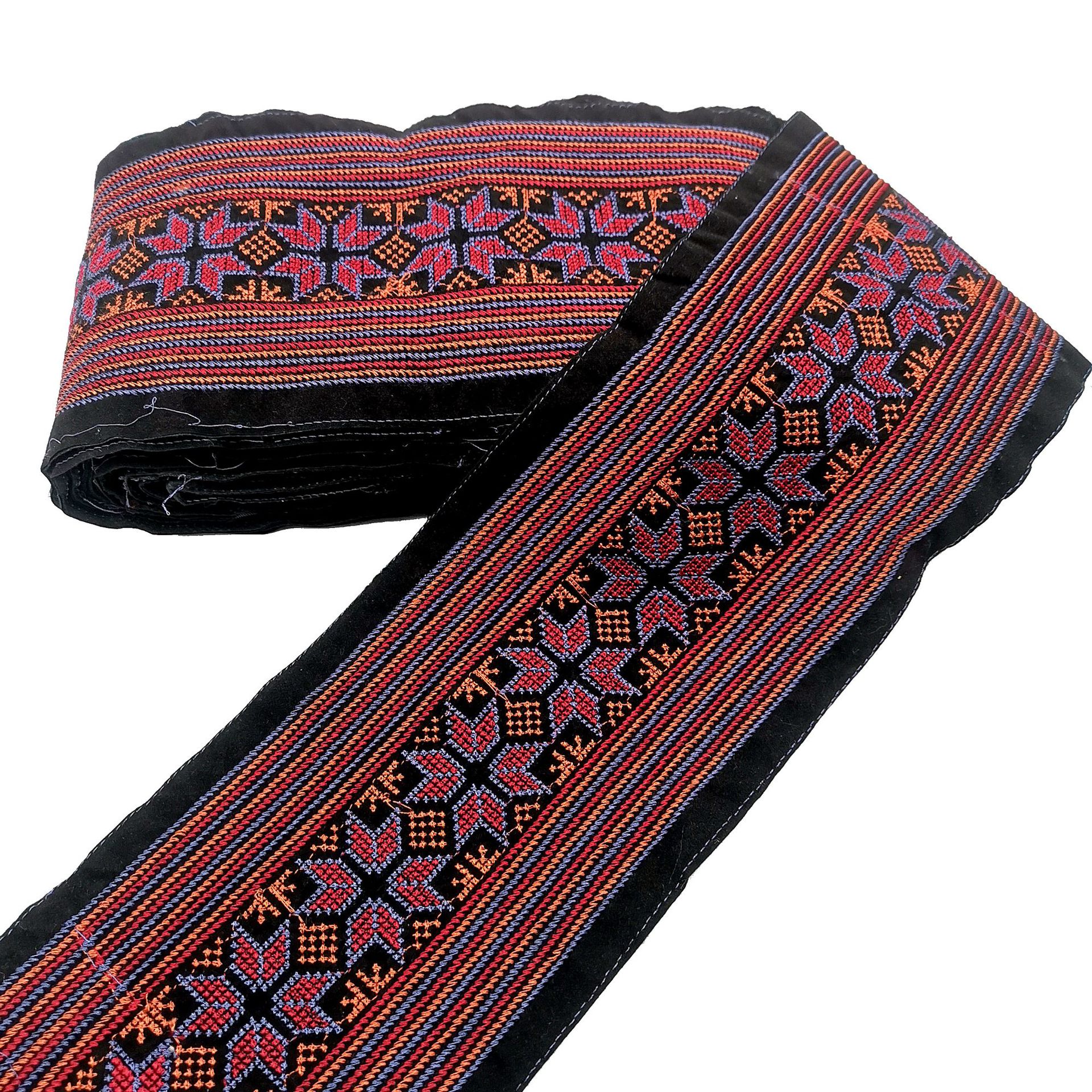 厂家批发 外贸货源刺绣花边 民族风十字绣花 箱包服装辅料织带