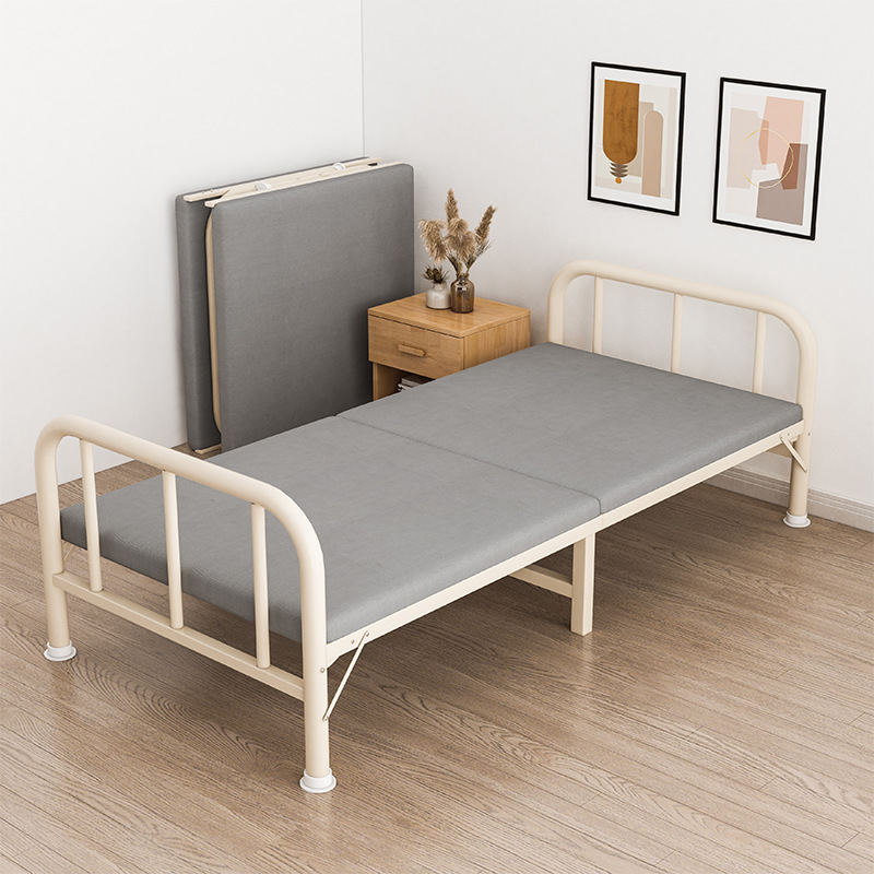 Hogar sola cama de campamento plegable Oficina almuerzo cama simple sitio de almacenamiento para dormir artefacto plegable almuerzo cama