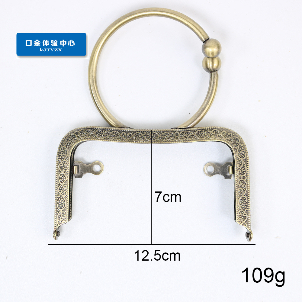 Nuevo: agujero de tornillo de 12.5cm cintura cóncava en relieve pulsera en forma de O oro brazalete creativo bolso de mano