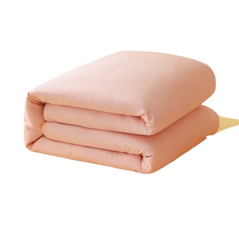 Juego de tres piezas de algodón cepillado, juego de cuatro piezas de algodón puro, dormitorio de estudiantes universitarias, cama individual, sábana, funda de edredón 0,9 m