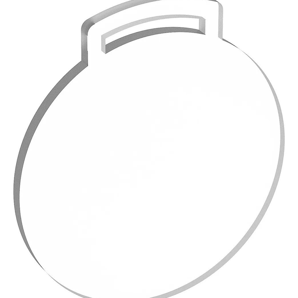 Colgante acrílico conjunto de medallas listado decoración acrílico colgante transparente plataforma transfronteriza 6.6 * 6CM Navidad
