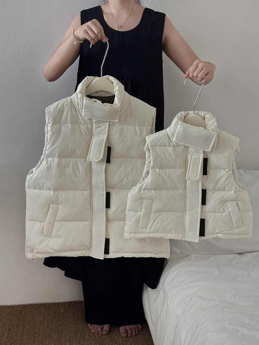 2023 nuevo Otoño e Invierno para niños padre-niño abajo chaleco ropa de trabajo estilo invierno para niños abajo chaleco
