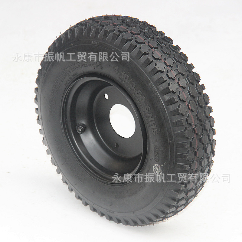 Modified Four-Wheel Electric Vehicle, Beach Buggy, Go-Kart 4.10/ 350-6inch Vacuum Road Tire with 3-Hole Hub Narrow Tire