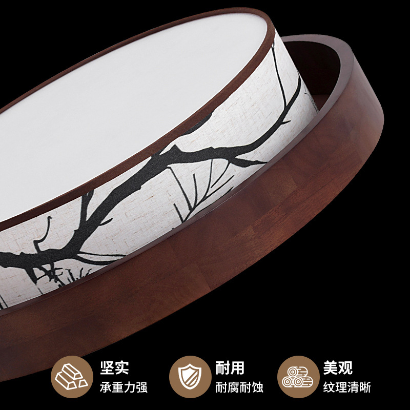 Estética de estilo Song sala de estar luz de techo Zen nuevo estilo chino de bambú pintura paisaje lámpara de techo dormitorio comedor lámpara 488L