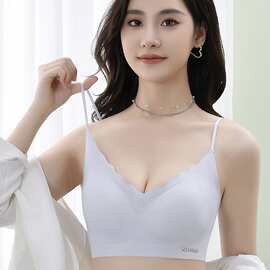 背心1052#时尚固定杯裸感无痕美背文胸L-2XL舒适亲肤无钢圈内衣批