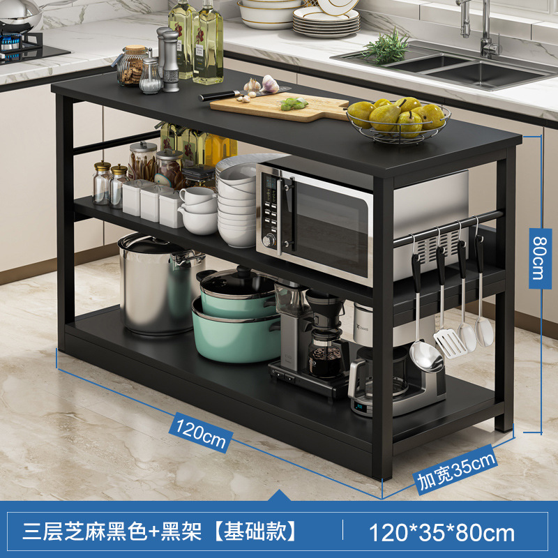 Cocina microondas rack de almacenamiento de suelo hogar multi-capa estante condimento armario de almacenamiento estante de la olla