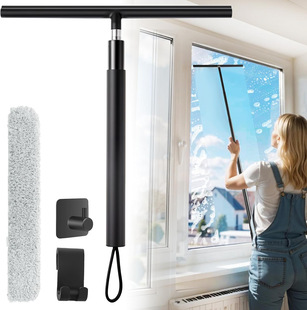 Silicone glass wiper detachable retractable household glass scraper to clean toilet bathroom window floor