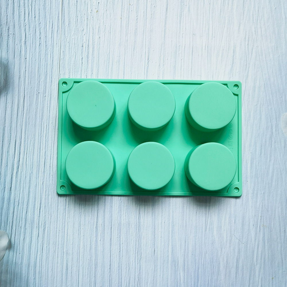 6 con cilindro pequeño 40 molde de silicona pastel helado pudín molde de postre jabón utensilios para hornear