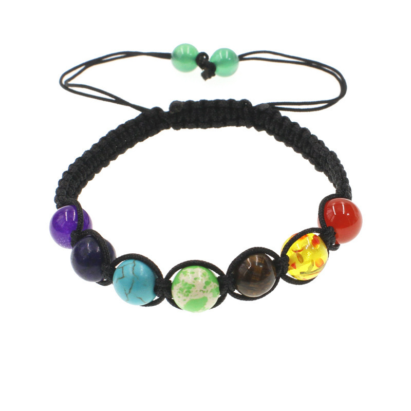 Cross-Border Hot-Selling Trendy Natural Volcanic Stone Bracelet, Hand-Woven Bracelet, Balance Beads Yoga Fitness Bracelet Cross-Border Hot-Selling Trendy Natural Volcanic Stone Bracelet, Hand-Woven Bracelet, Balance Beads Yoga Fitness Bracelet