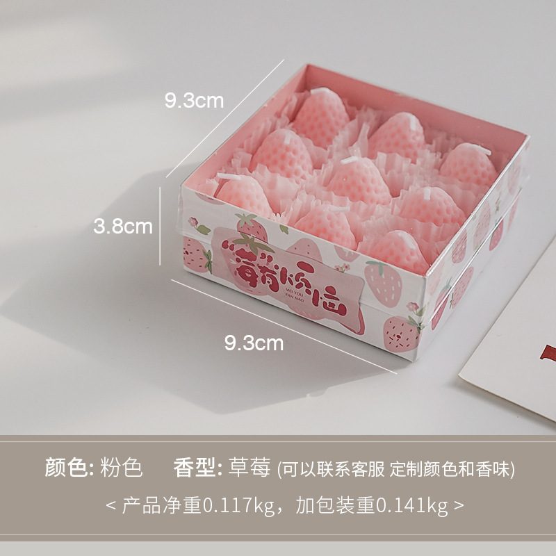 Fresas de fresa de banana regalo de mano vela caja de regalo al por mayor regalo creativo regalo de cumpleaños estilo a mano perfume