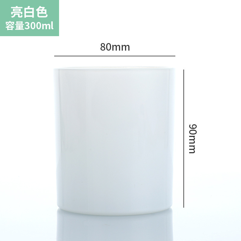 Multi-especificación vidrio vela taza aromaterapia vela tarro vacío taza Hotel fragancia vela titular impresión aerosol color frasco de vidrio