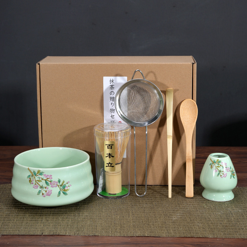Matcha tazón té taza Matcha cepillo cien Benli taza de té Té juego de té Dinastía Song juego de té Matcha herramienta traje caja de regalo japonés