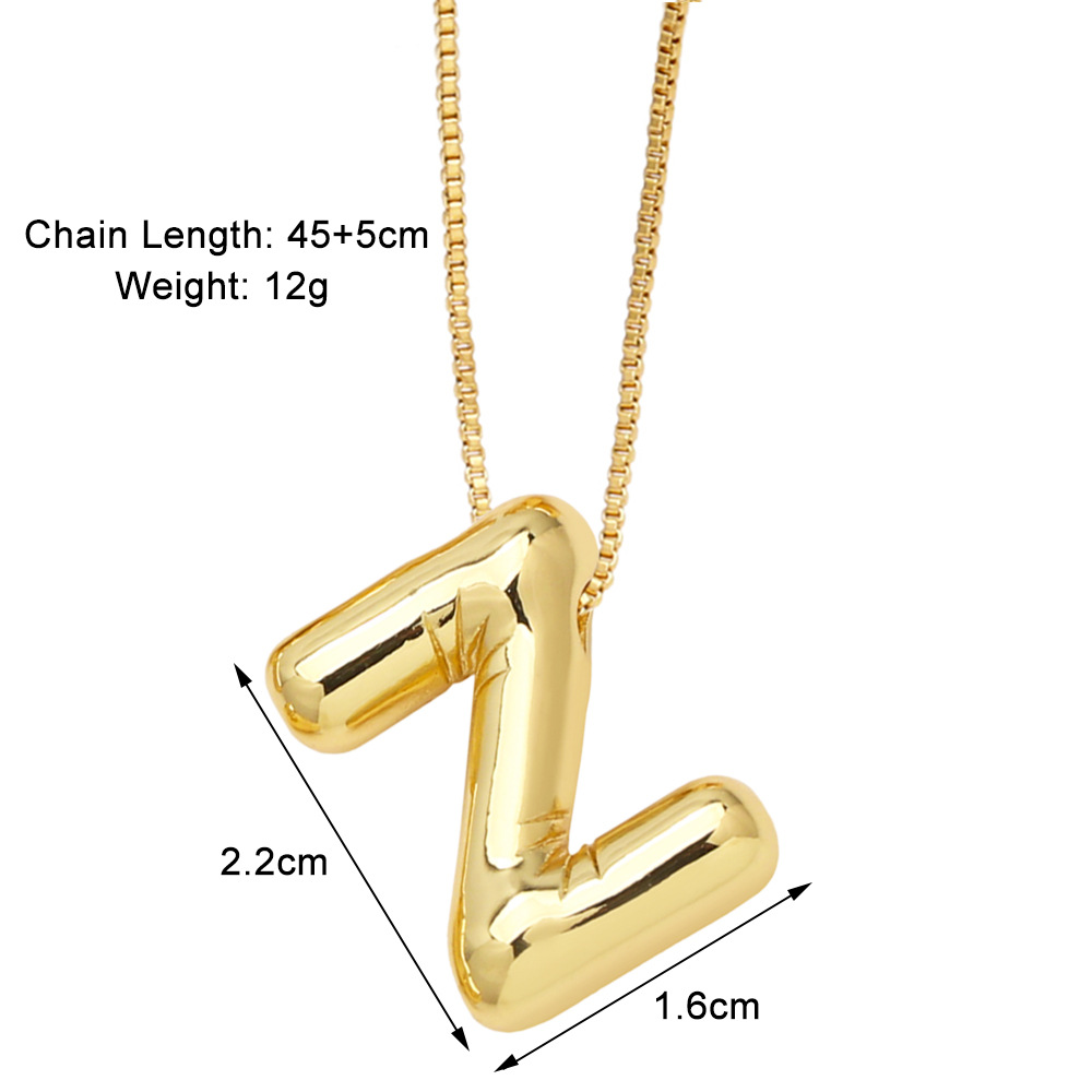 Simple Style Letter Copper Plating Pendant Necklace display picture 28